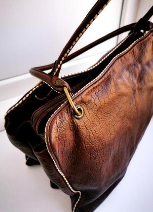 Большая женская сумка из натуральной кожи plinio vissona8 фото