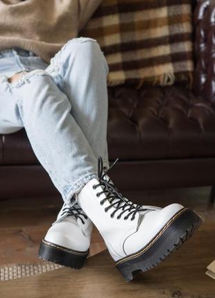 Женские ботинки dr.martens jadon white smooth | 36-40.