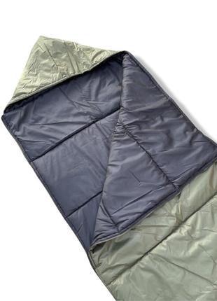 Спальный мешок зимний (одеяло с капюшоном) олива 220 х 90 см2 фото