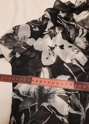Винтажная прозрачная блуза в воланах7 фото