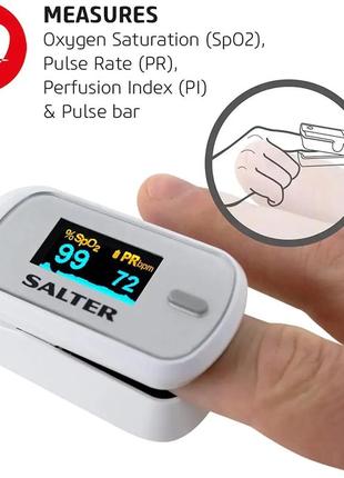 Пульсоксиметр портативный salter oxywatch px-100-eu, белый6 фото