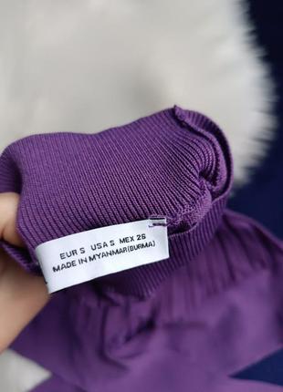 Топ майка блуза блузка рубчик фиолетовый базовая классическая zara8 фото