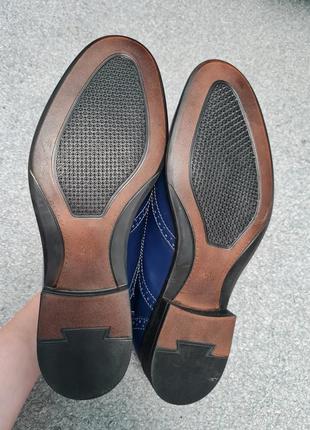 Яркие мужские туфли броги кожаные9 фото