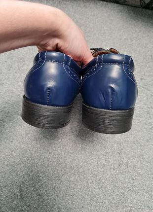 Яркие мужские туфли броги кожаные3 фото