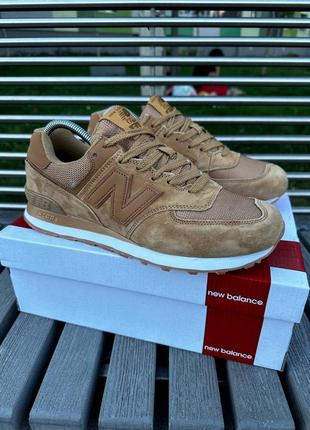 Мужские кроссовки коричневые new balance 574