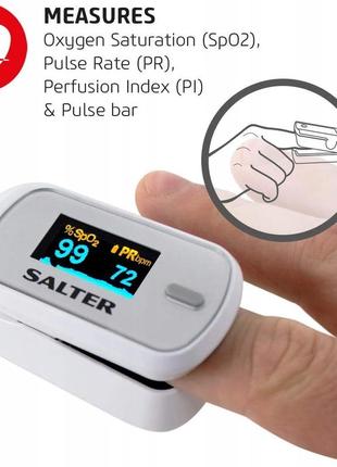 Пульсоксиметр портативный salter oxywatch px-100-eu, белый5 фото