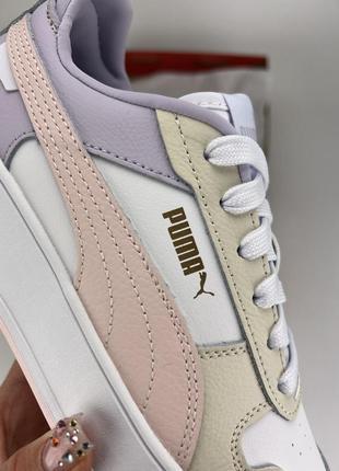 Puma carina street(38939010) кроссовки, оригинальные кроссовки пума женские белые кожаные5 фото