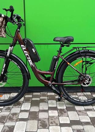 Электровелосипед cubic-bike electric 29" бордовый 500ватт 8ач 48в2 фото