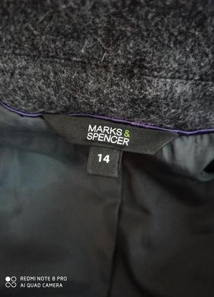 Пальто шерстяное кашемірове marks & spencer7 фото