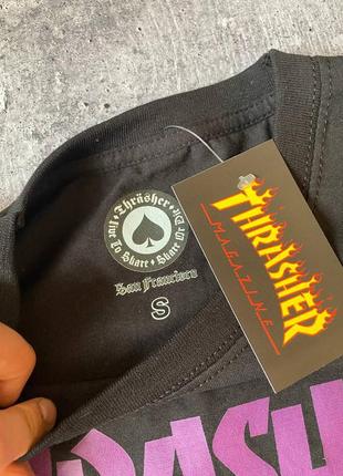 Футболка від thrasher flame біла regular⚡️2 фото