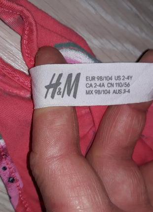 Хлопковый сарафан h&amp;m на 2-4 года5 фото