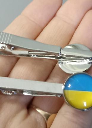 Зажим для галстука с флагом украины/зажим для кроветочки с флагом украины