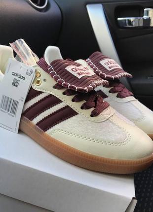 Кроссовки adidas samba wales bonner white bordo