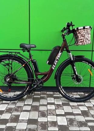 Електровелосипед cubic-bike electric 29" бордовий 500ват 10,4 а·год 48 в2 фото