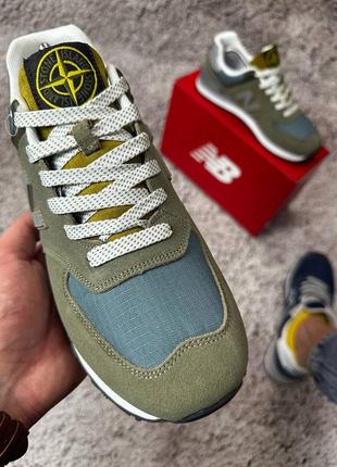 Мужские кроссовки хаки с синим new balance 5747 фото