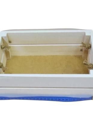 Ящик дерев'яний 16,5х27х10,5см білий