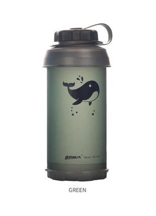 Складная бутылка для воды hydfly tpu-750 мл. зеленый.5 фото
