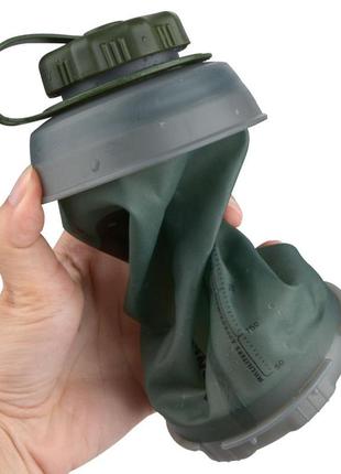 Складная бутылка для воды hydfly tpu-750 мл. зеленый.7 фото