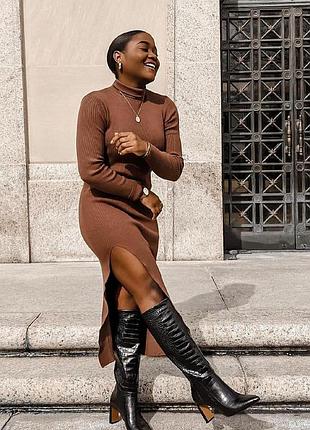 Красивое трикотажное платье zara