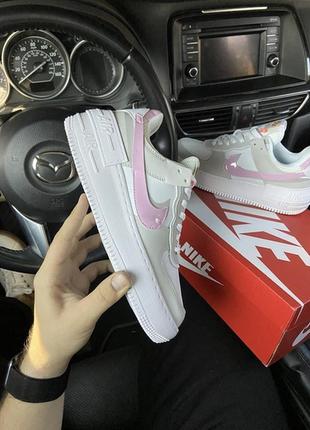 🎀nike air force shadow grey pink 🎀женские кроссовки найк форс серые