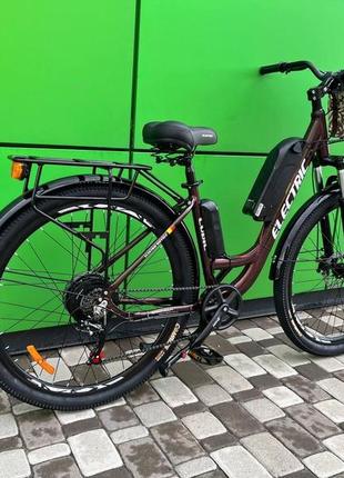 Электровелосипед cubic-bike electric 29" бордовый 500ватт 13ач 48в4 фото