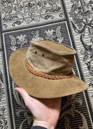 Шляпа кожаная винтаж australia western marlboro4 фото