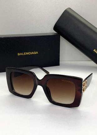 Женские коричневые солнцезащитные очки balenciaga (21003)