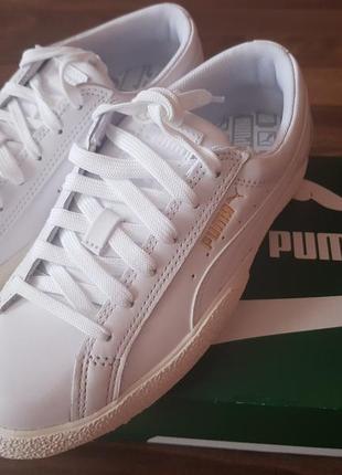 Стильні білі шкіряні кеди puma. класика .америка офіційний сайт. 36 розмір.