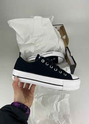 Кеди converse chuck taylor all star lift ox 560250c, оригінальні кеди конверс на платформі жіночі