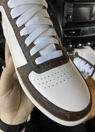 Жіночі круті шкіряні кросівки sneakers high brown white5 фото