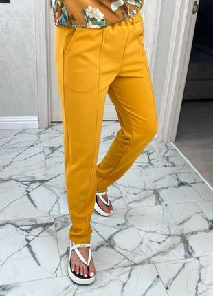 Классические брюки женские на резинке красные брюки летние трикотажные штаны женские...