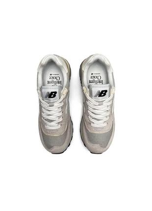 Жіночі кросівки new balance classic gray beige сірі замшеві спортивні кроси подальше балансування6 фото