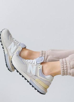 Жіночі кросівки new balance classic gray beige сірі замшеві спортивні кроси подальше балансування8 фото