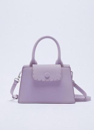 Zara сумка сумочка зара zara purple bag кросс-боди сумка трансформер1 фото