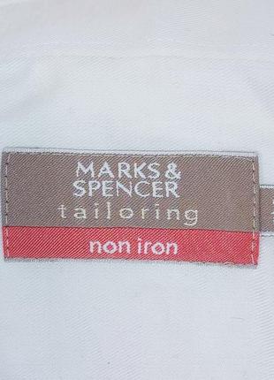 Рубашка мужская белая классическая marks &amp; spencer4 фото