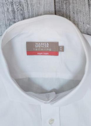 Рубашка мужская белая классическая marks &amp; spencer3 фото