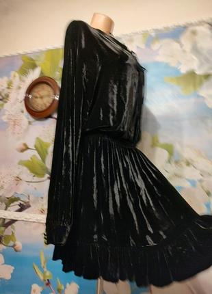 Невероятное дизайнерское платье панбархат шелк и вискоза франция the kooples3 фото