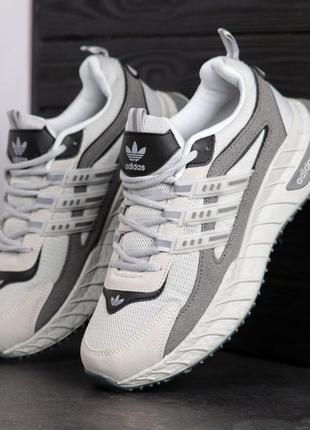 Чоловічі чорні білі сірі кросівки адідас adidas [40-44]3 фото