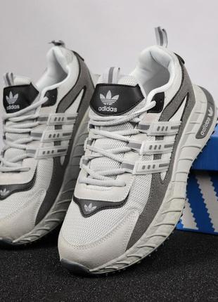 Чоловічі чорні білі сірі кросівки адідас adidas [40-44]6 фото