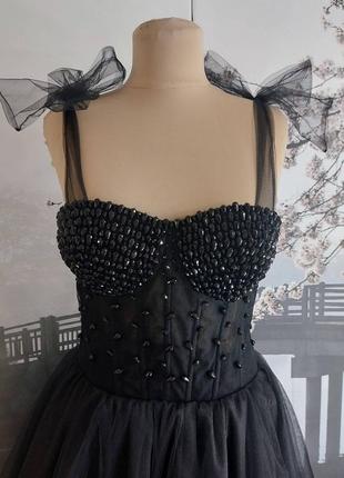 Черное выпускное платье/черное платье