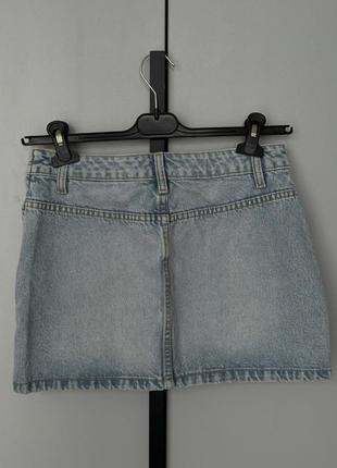 Продам джинсовую юбку zara!нову!с бирками!4 фото