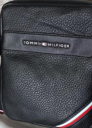 Сумка tommy hilfiger мужская черная через плечо люкc качество3 фото