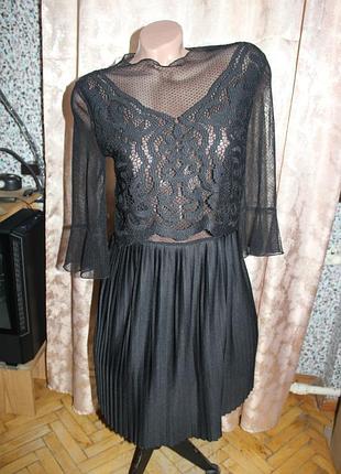 Плаття чорне плісе river island