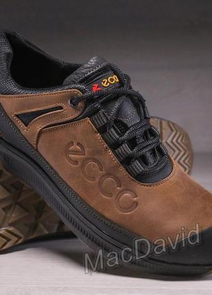 Кроссовки мужские кожаные ecco urban nubuck olive6 фото