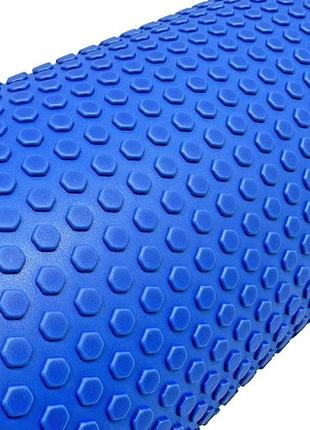 Массажный ролик easyfit foam roller 45 см синий2 фото
