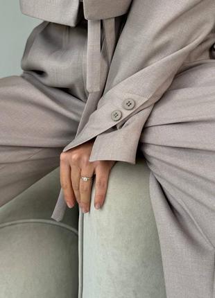 Костюм пиджак жакет и широкие штаны брюки палаццо9 фото