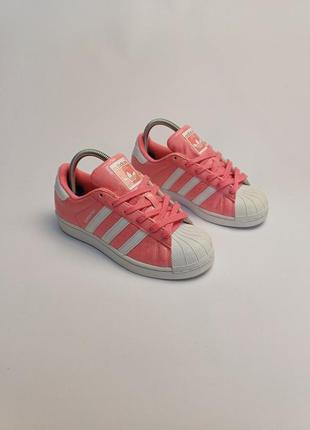 Adidas superstar, рожеві кросівки