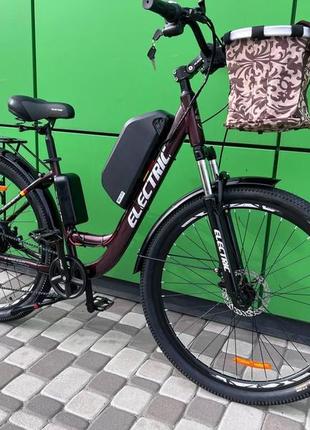 Електровелосипед cubic-bike electric 29" бордовий 1000ват 18 а·год 48 в