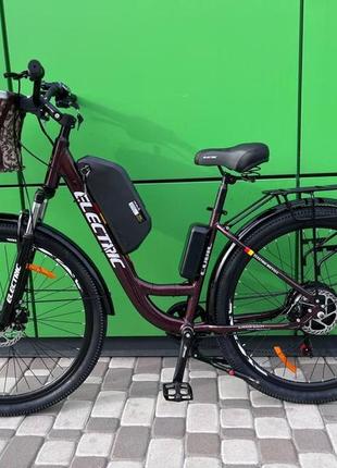 Електровелосипед cubic-bike electric 29" бордовий 1000ват 18 а·год 48 в3 фото