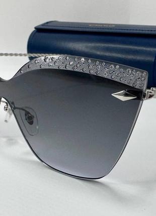 Солнцезащитные очки женские безободковые бабочки с тонкими металлическими дужками перекрут6 фото